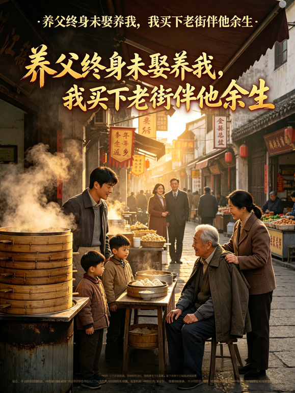 养父终身未娶养我，我买下老街伴他余生