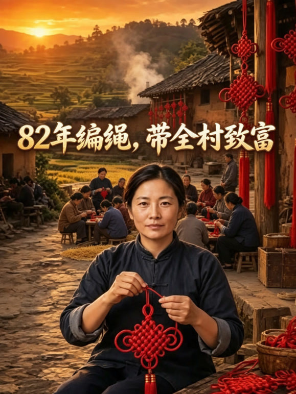 82 年编绳，带全村致富