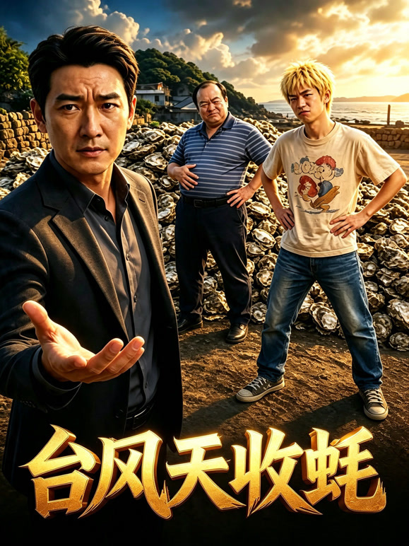 台风天收蚝