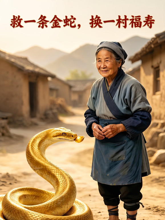 救一条金蛇，换一村福寿