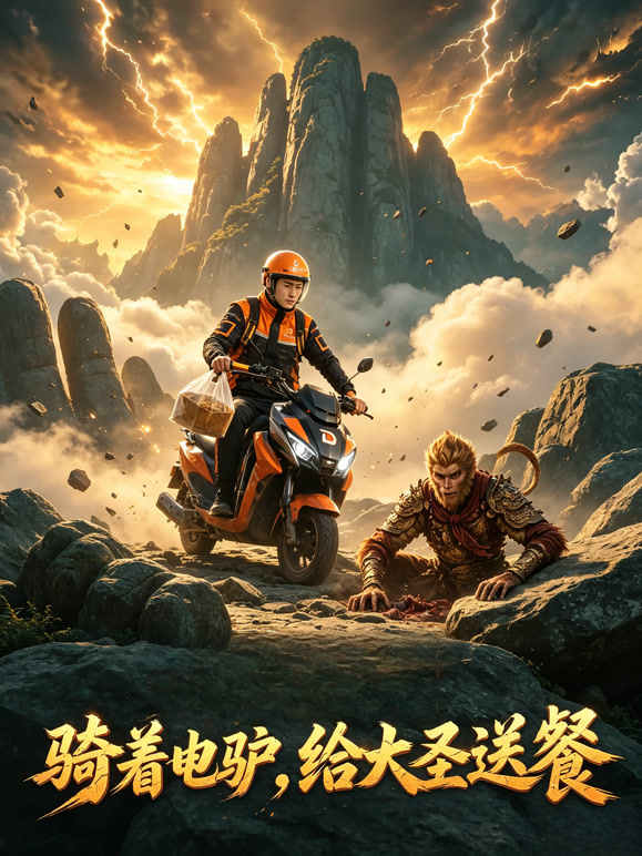 骑着电驴，给大圣送餐