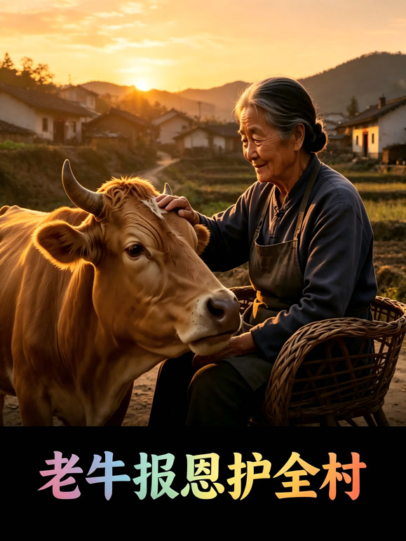 老牛报恩护全村