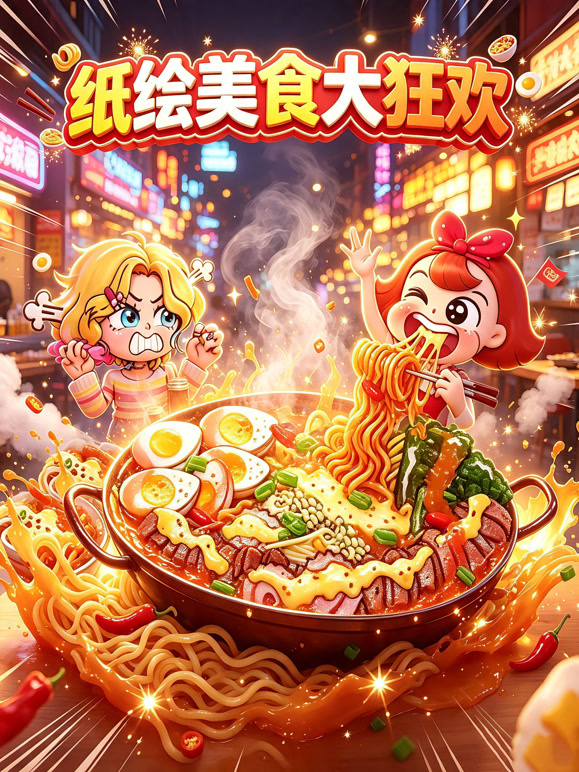 纸绘美食大狂欢