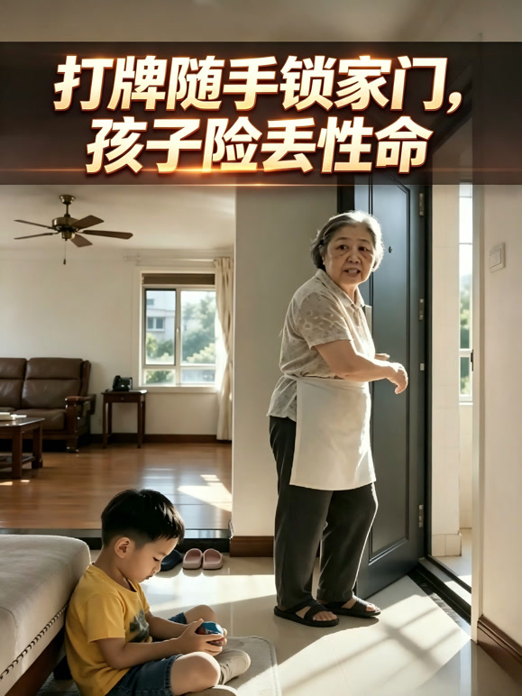 打牌随手锁家门，孩子险丢性命