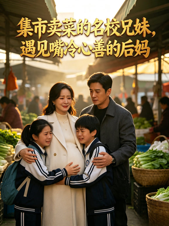 集市卖菜的名校兄妹，遇见嘴冷心善的后妈