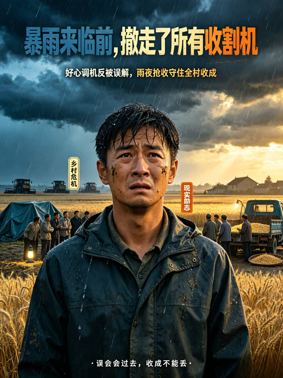 暴雨来临前，撤走了所有收割机