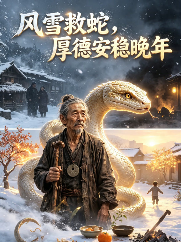 风雪救蛇，厚德安稳晚年