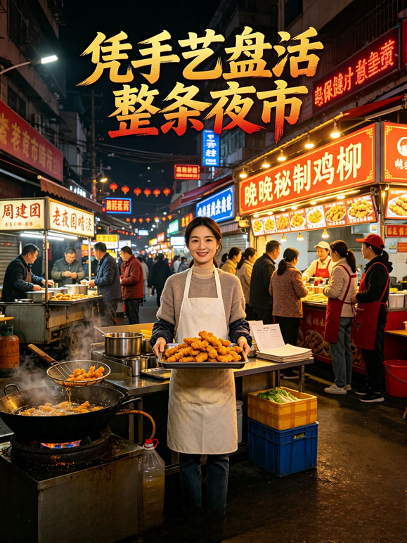 凭手艺盘活整条夜市