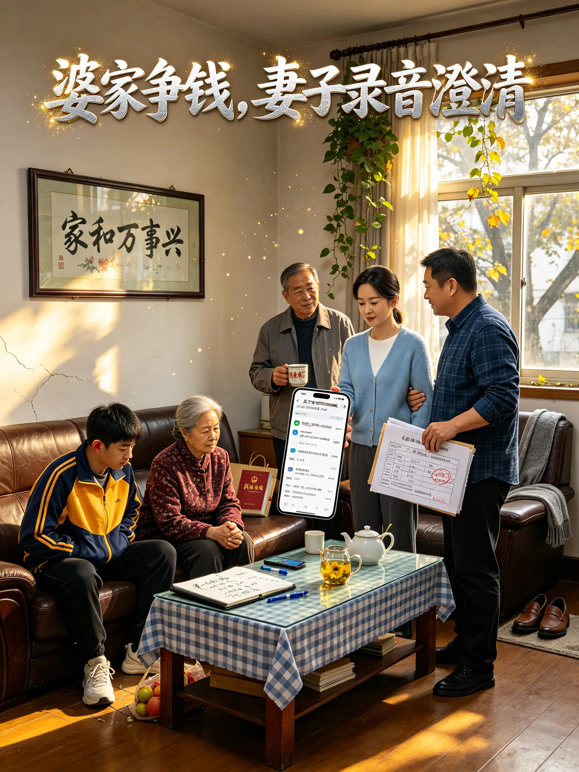 婆家争钱，妻子录音澄清