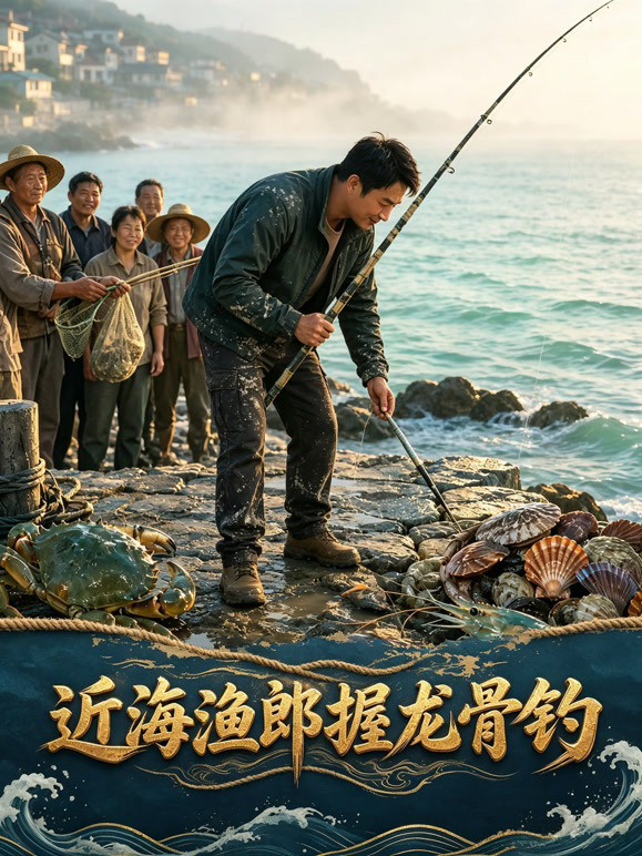 近海渔郎握龙骨钓