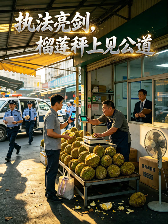 执法亮剑，榴莲秤上见公道
