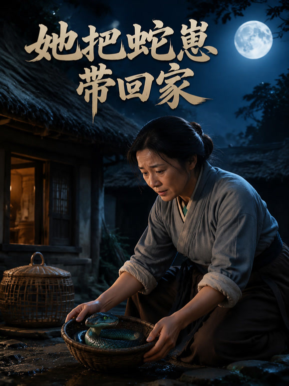 她把蛇崽带回家