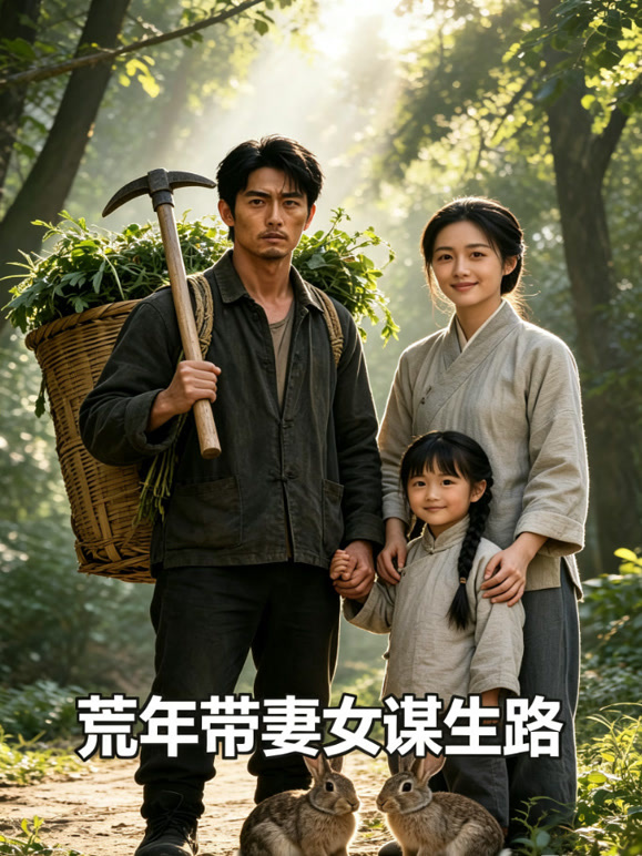荒年带妻女谋生路