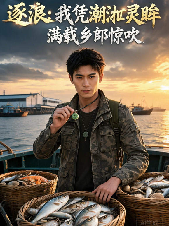 逐浪我凭潮汛灵眸满载乡邻惊叹