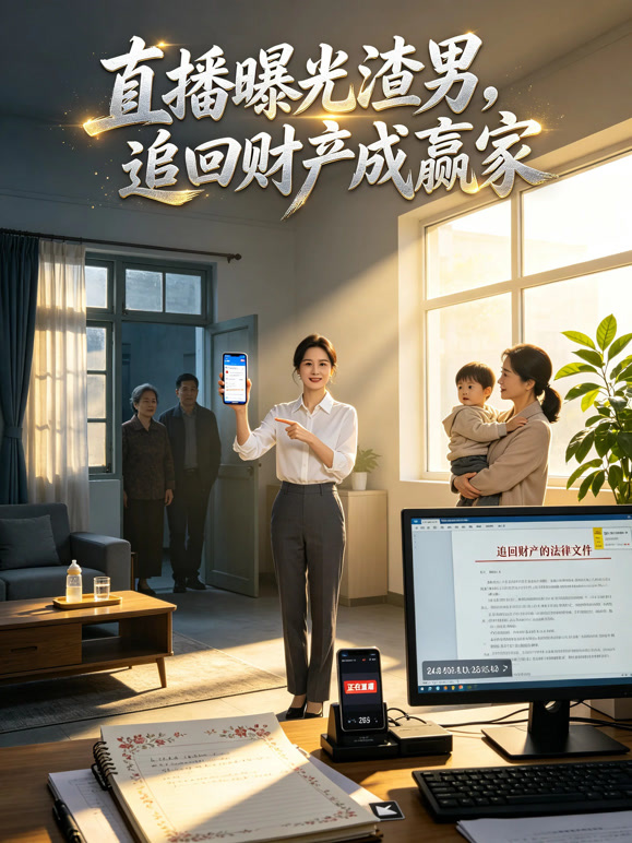 直播曝光渣男，追回财产成赢家