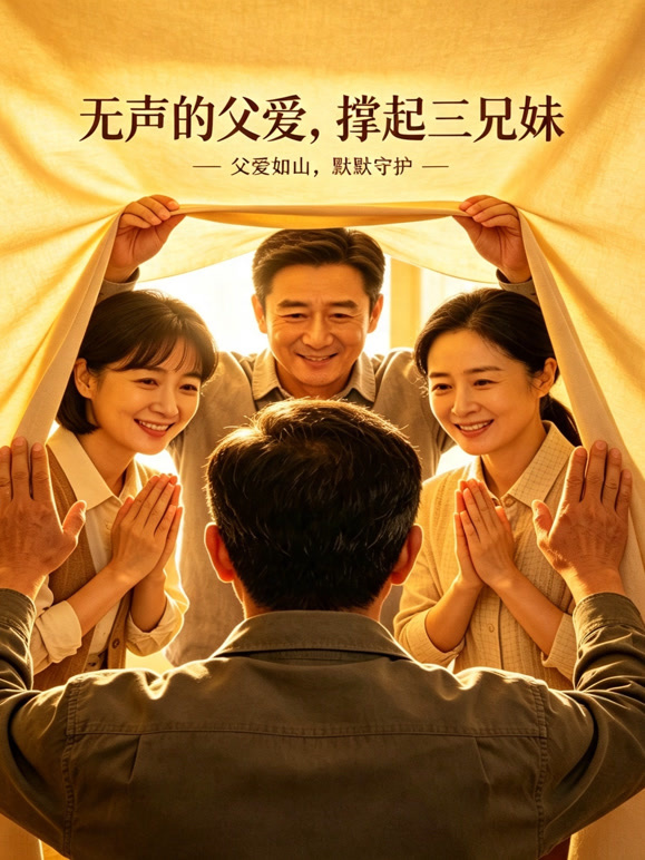 无声的父爱，撑起三兄妹