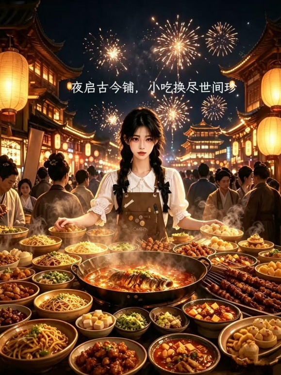 夜启古今铺，小吃换尽世间珍
