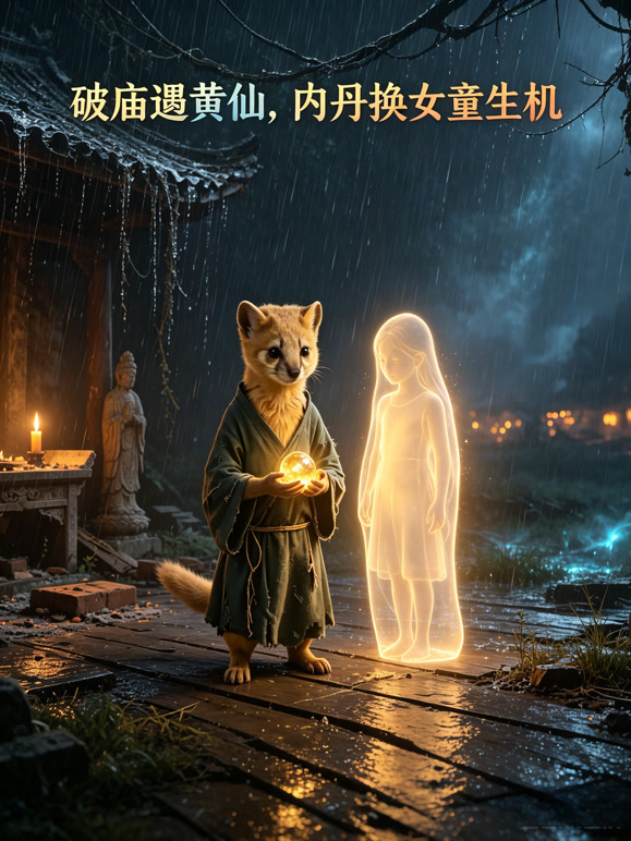《破庙遇黄仙，内丹换女童生机》