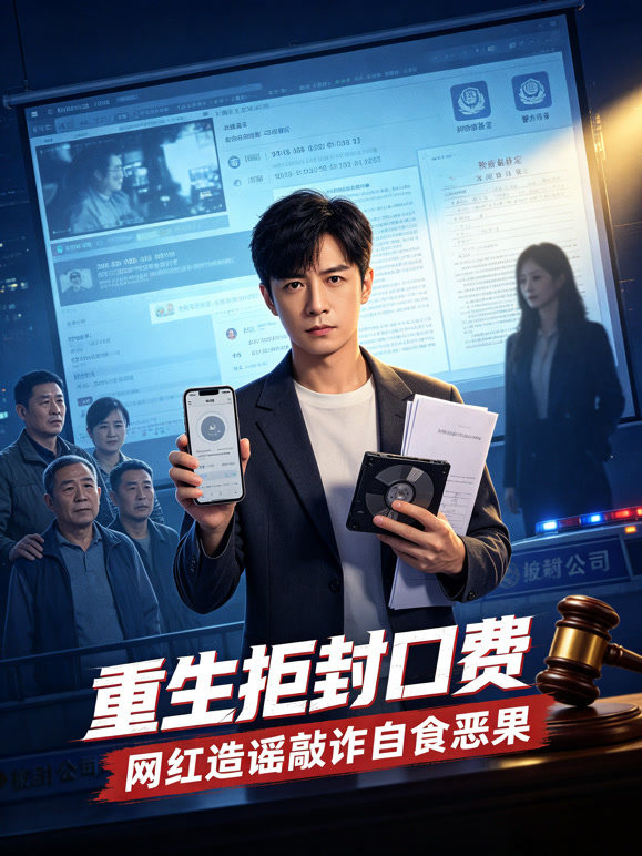 重生拒封口费，网红造谣敲诈自食恶果