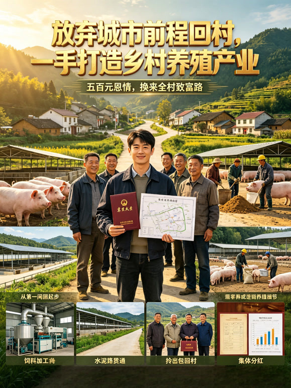 放弃城市前程回村，一手打造乡村养殖产业
