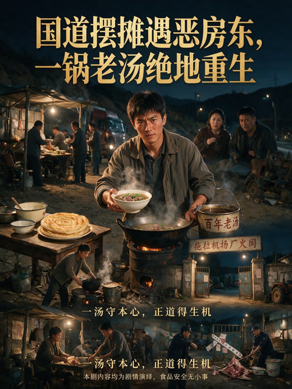 国道摆摊遇恶房东，一锅老汤绝地重生
