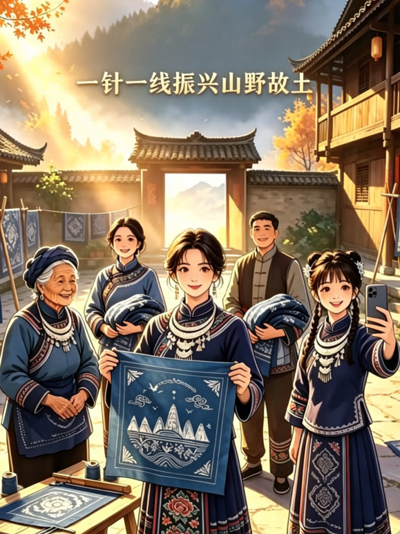 一针一线振兴山野故土