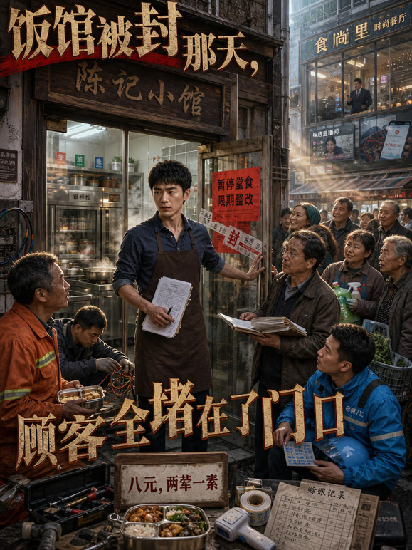 饭馆被封那天，顾客全堵在了门口
