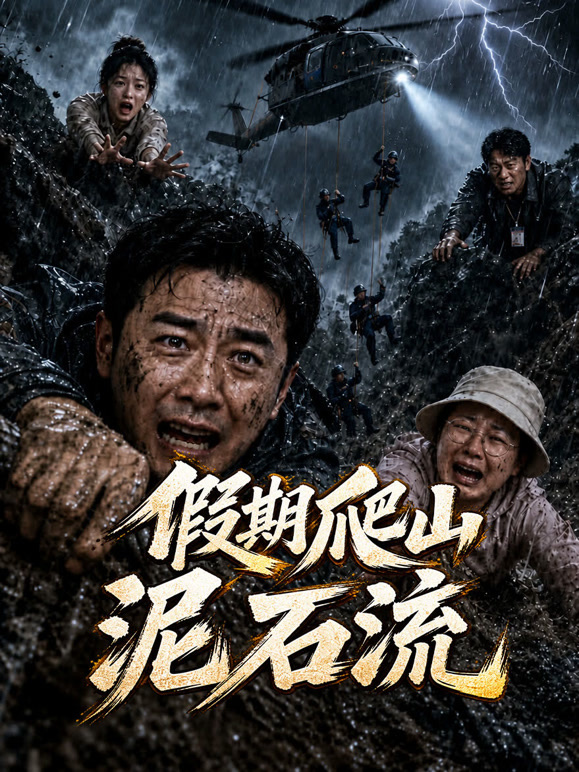 假期爬山泥石流