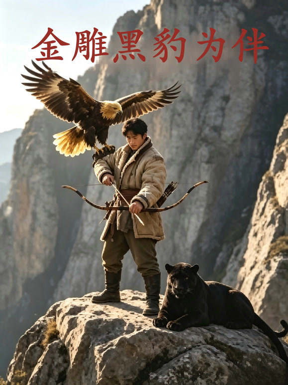 金雕黑豹为伴