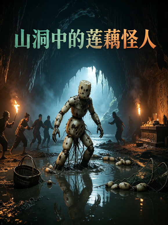《山洞中的莲藕怪人》