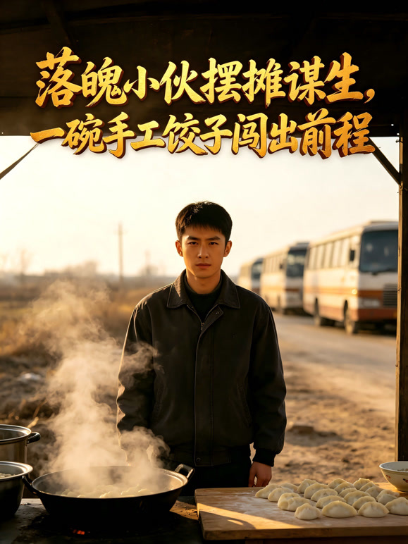 落魄小伙摆摊谋生，一碗手工饺子闯出前程