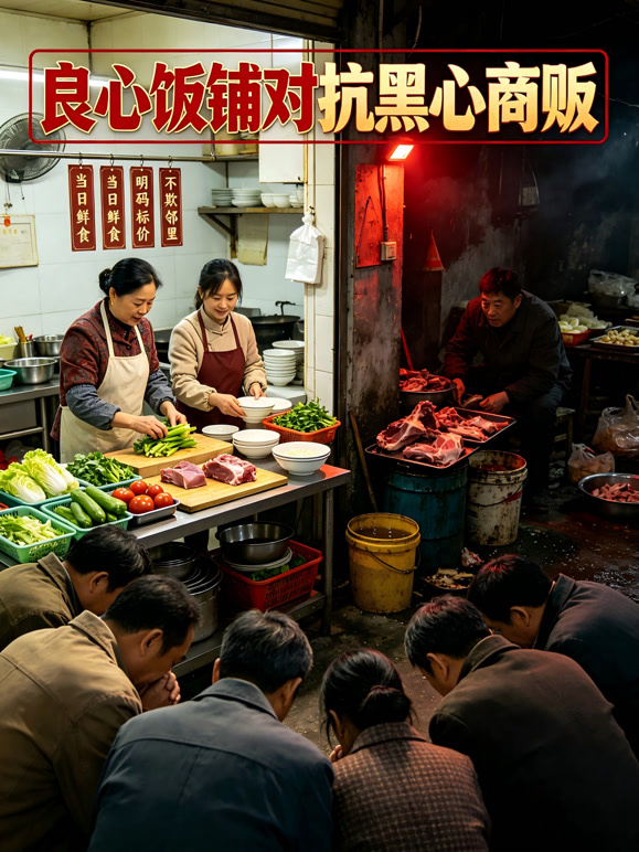 良心饭铺对抗黑心商贩