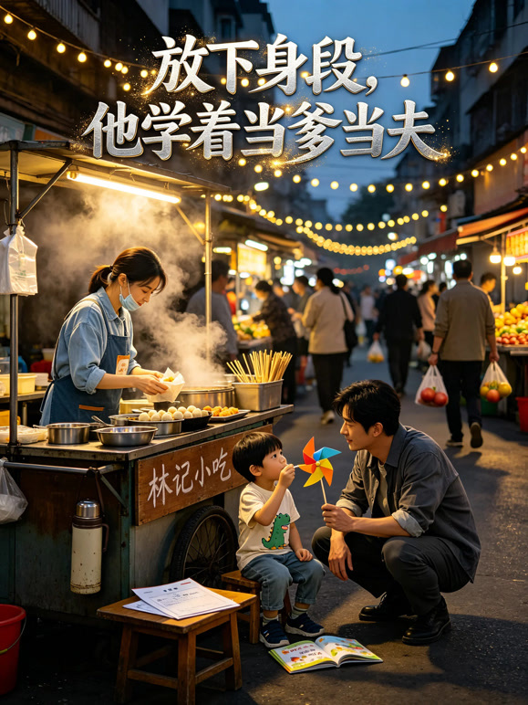 放下身段，他学着当爹当夫