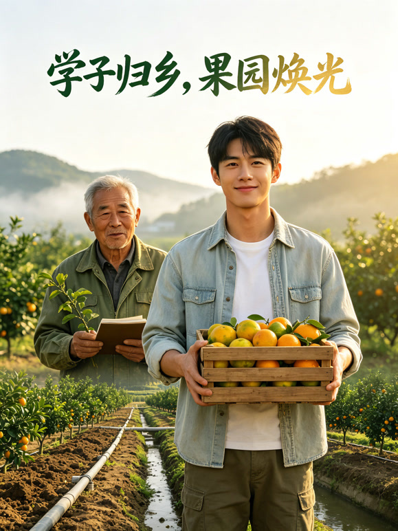 学子归乡，果园焕光