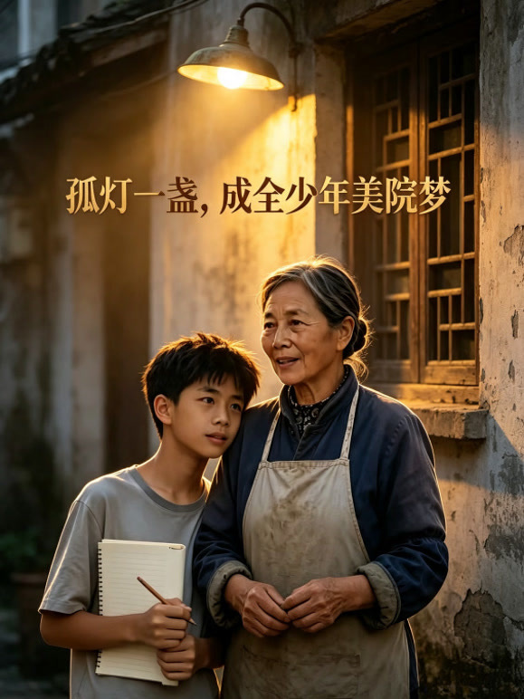孤灯一盏，成全少年美院梦