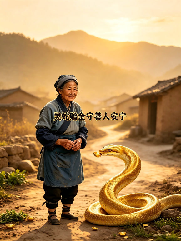 灵蛇赠金守善人安宁