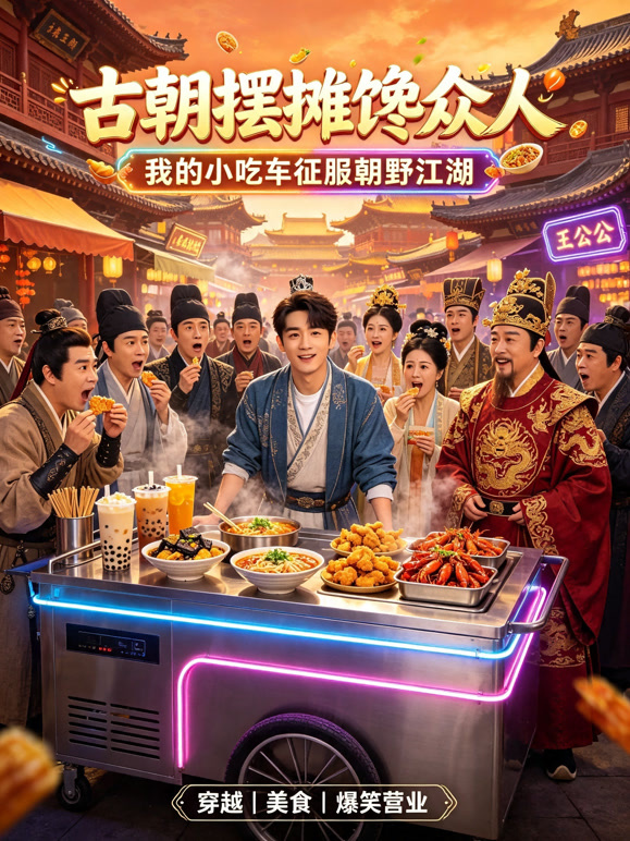 古朝摆摊馋众人