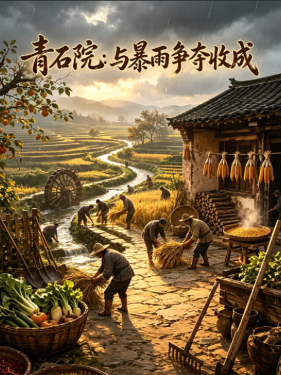 青石院：与暴雨争夺收成