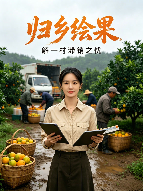 归乡绘果，解一村滞销之忧