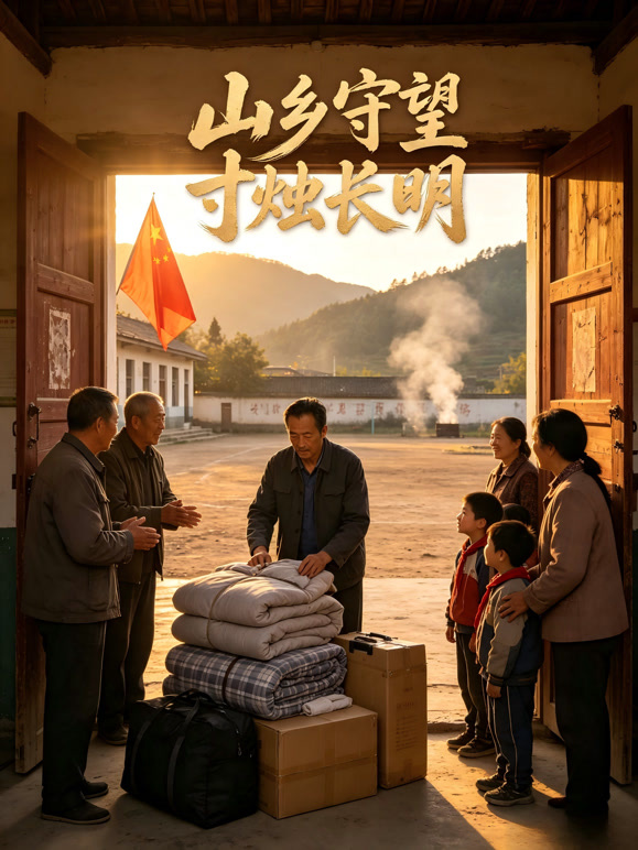 山乡守望寸烛长明