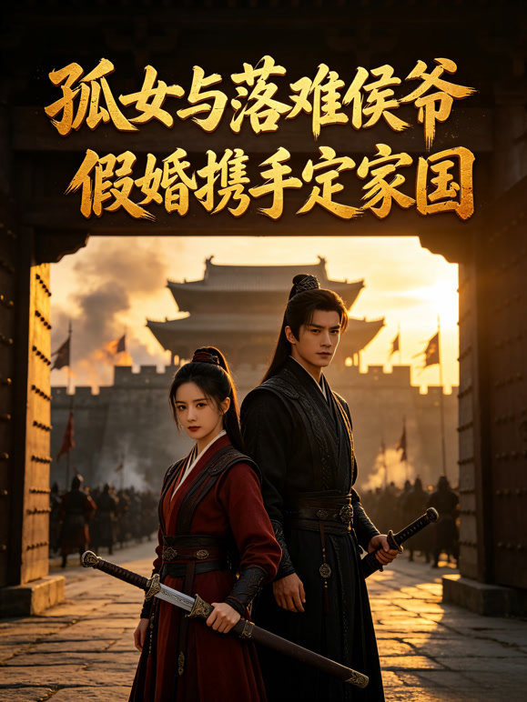 孤女与落难侯爷，假婚携手定家国