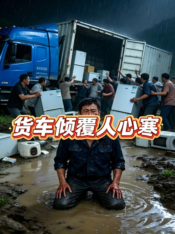 货车倾覆人心寒