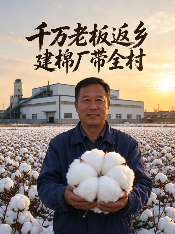 千万老板返乡建棉厂带全村