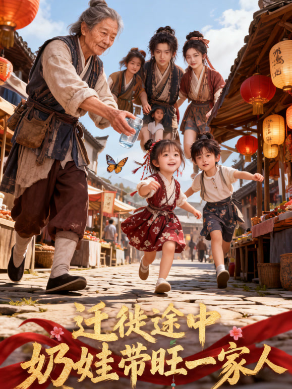 迁徙途中奶娃带旺一家人