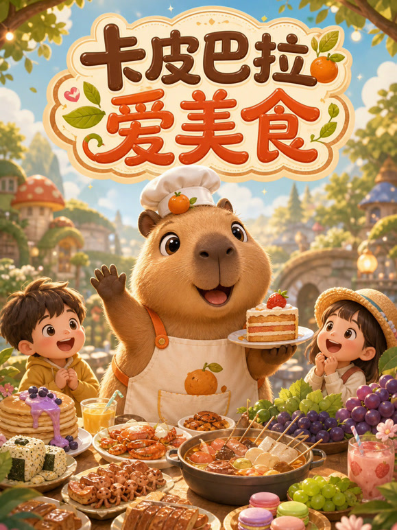 卡皮巴拉爱美食