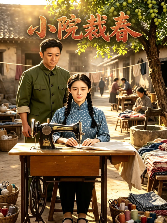 《小院裁春》