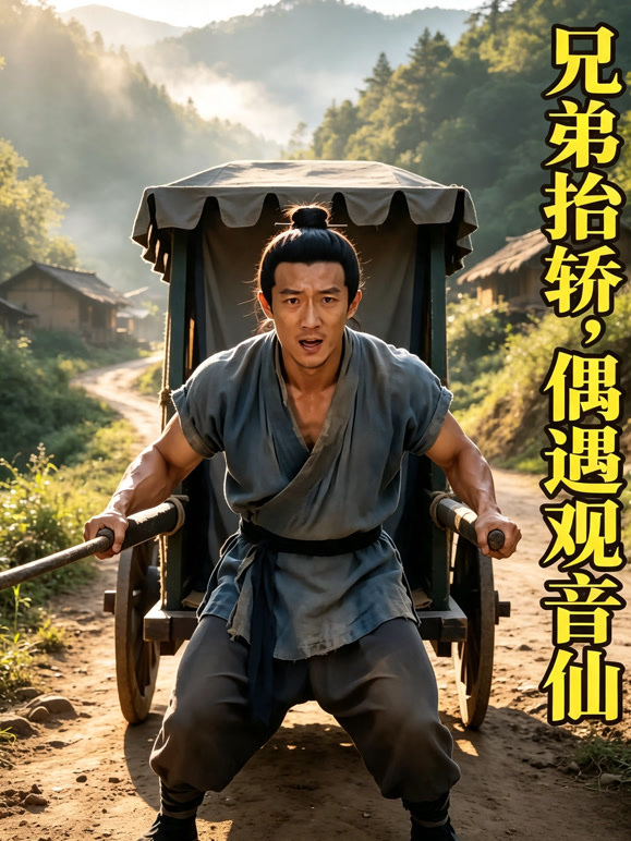 兄弟抬轿，偶遇观音仙