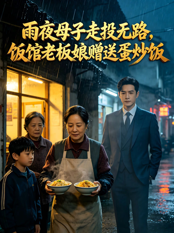 雨夜母子走投无路，饭馆老板娘赠送蛋炒饭