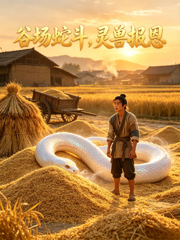 谷场蛇斗，灵兽报恩
