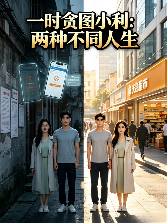 一时贪图小利：两种不同人生